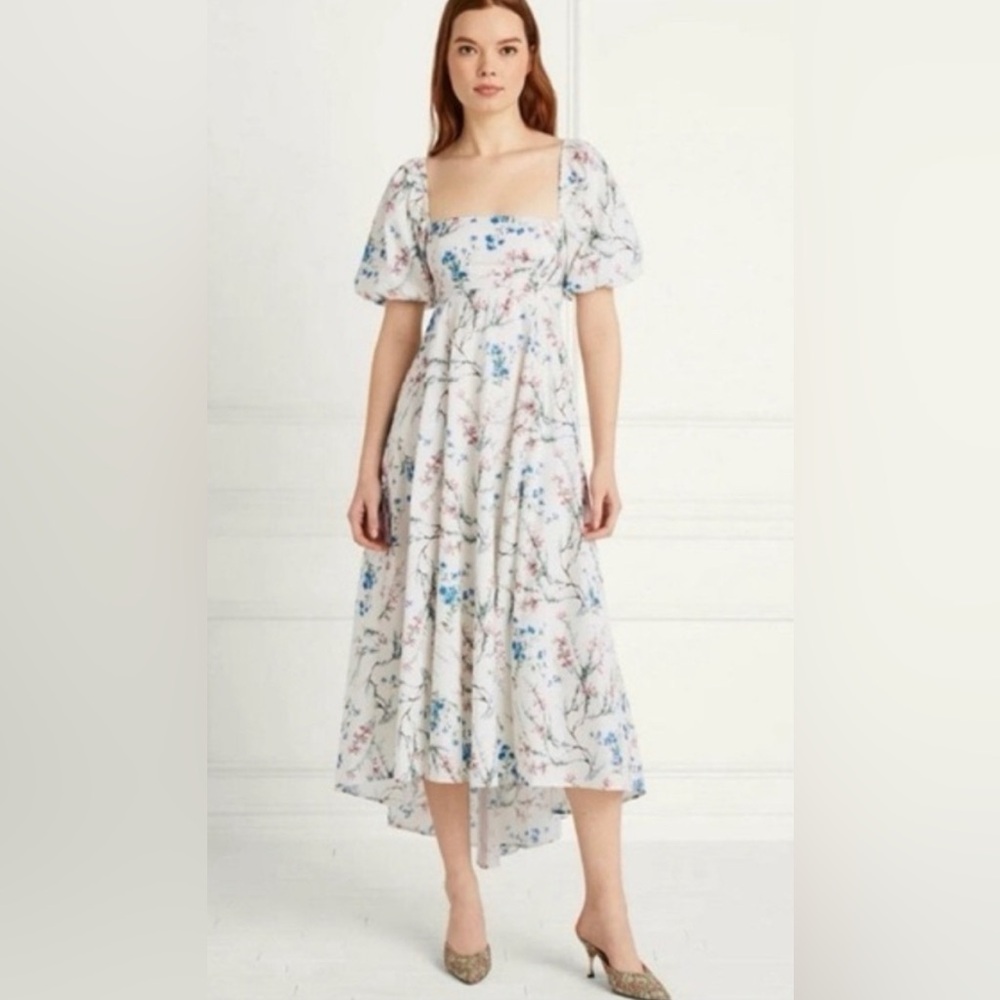 Hill House Matilda Nap Dress Puff Sleeve Spring Chintz XL EUC